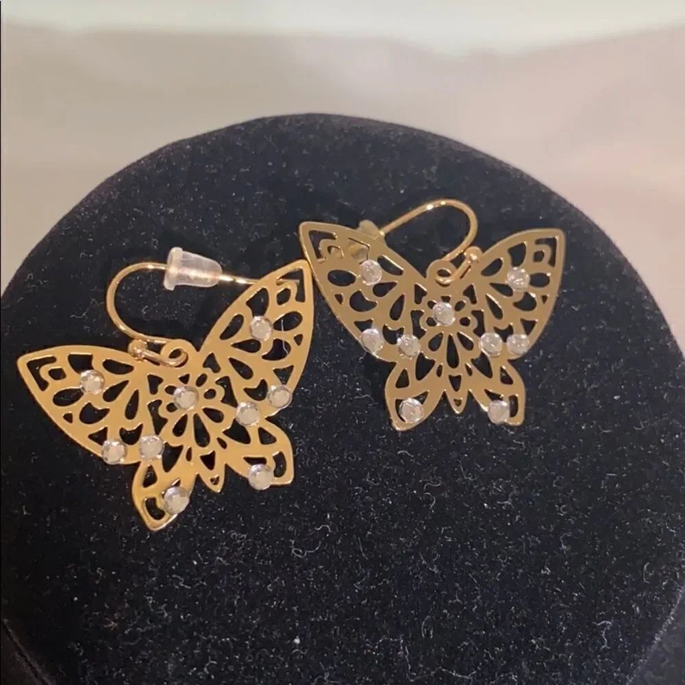 Butterfly dangle earrings  - Picture 4 of 8